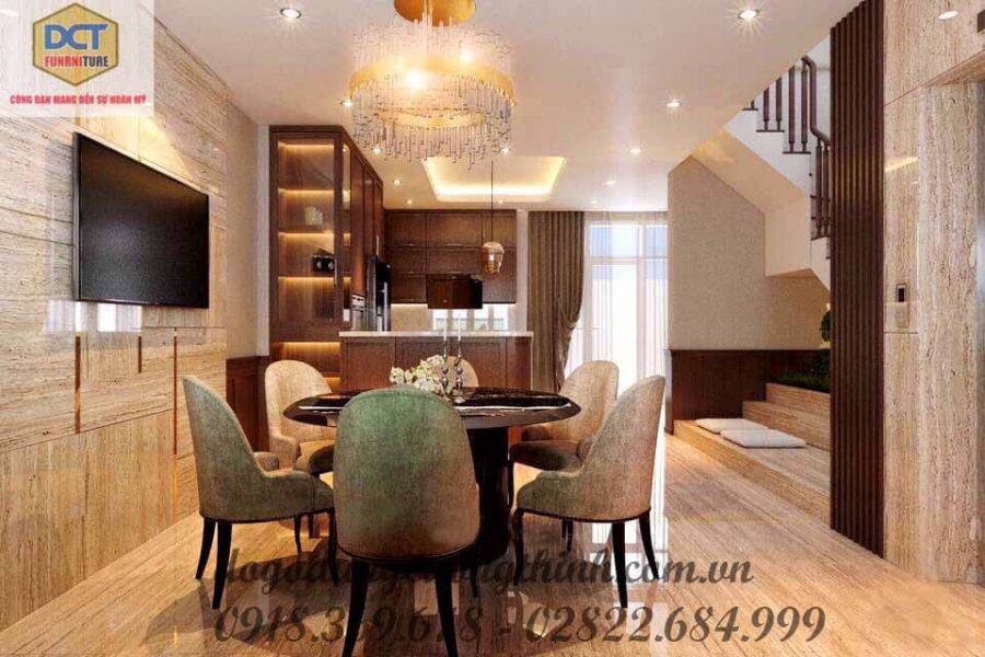 tủ bếp tân cổ điển